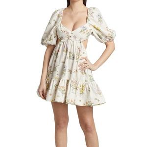 Zimmermann Jeannie Puff-Sleeve Minidress Size 2 NWT